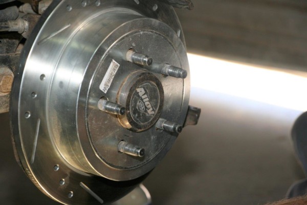 alloy usa axle hub with brake disc