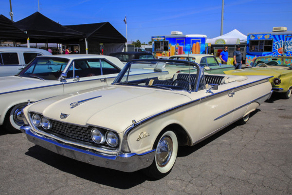 ford sunliner convertible coupe at a car show