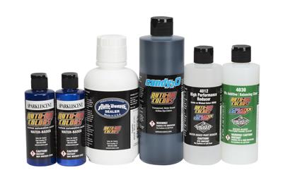 group of car cleaning products