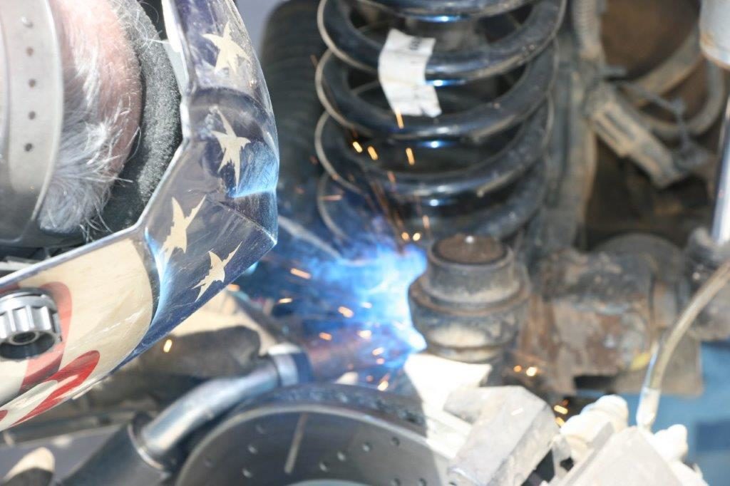 welding bracket to frame of jeep tj wrangler