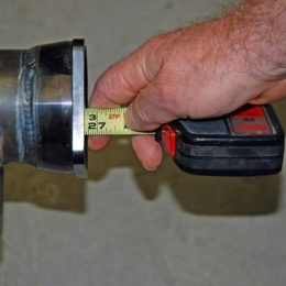measuring an axle housing flange