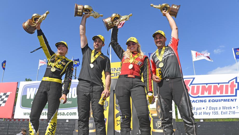 Atlanta winner's circle - NHRA 2018