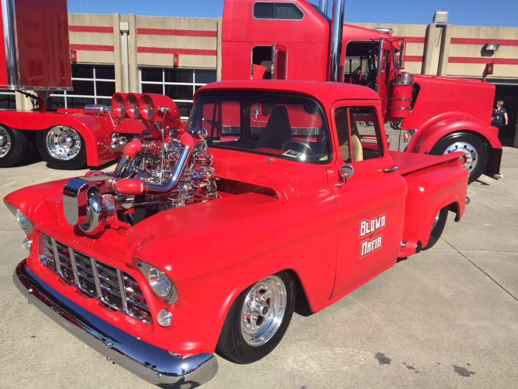supercharged pro mod style street chevy truck
