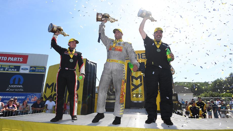 NHRA Epping winner's circle 2018