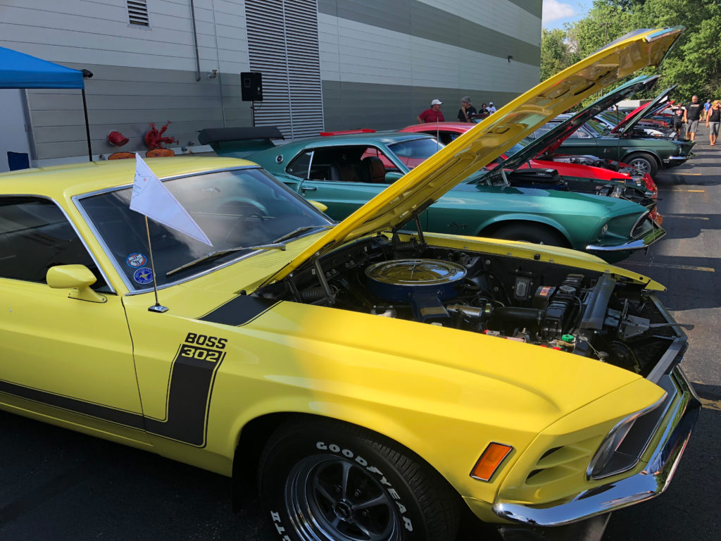 Row-of-Vintage-Mustangs-at--a-Car-Show