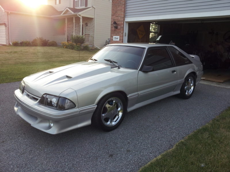 silver ford mustang 1993 gt supercharged