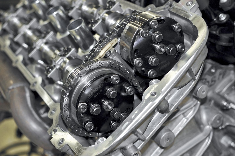 a pair of timing gears for a dohc dual overhead cam valvetrain