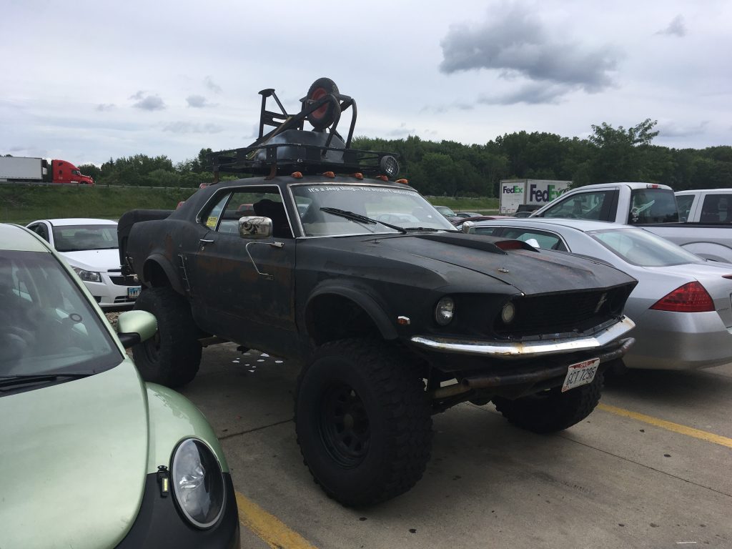 1969 ford mustang on a jeep Cherokee chassis overlanding build