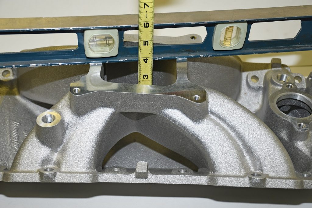 measuring intake depth on a weiand air intake manifold
