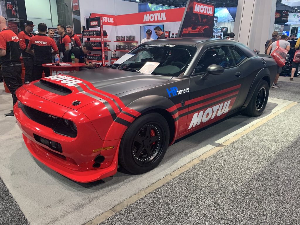 motul dodge demon show car on display at sema 2019