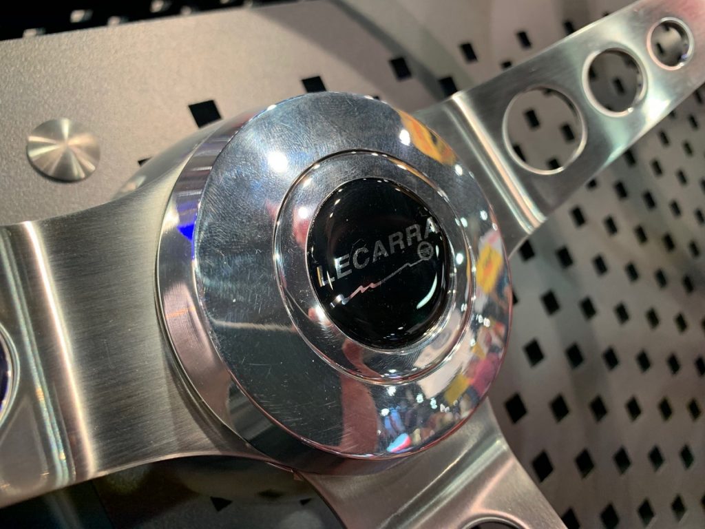 close up of lecarra steering wheel hub