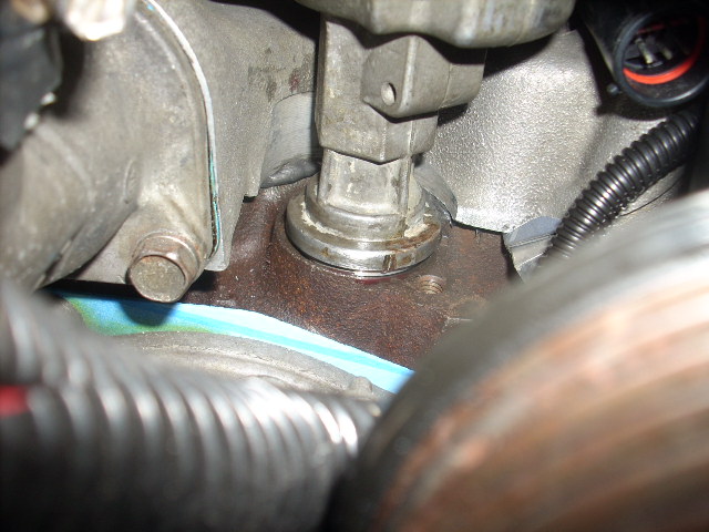 location of ford engine distributor mount