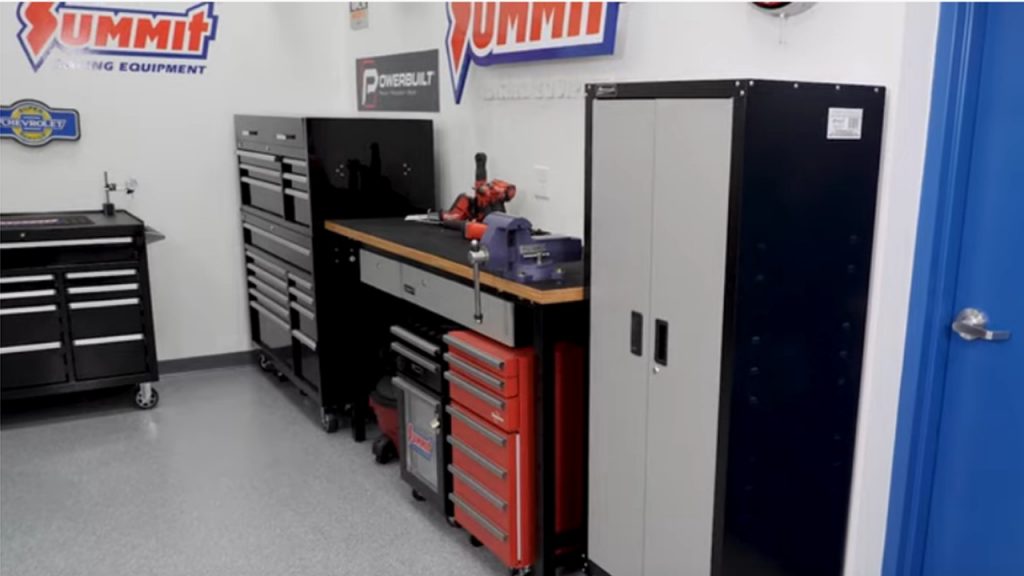garage tool cabinet and organizer in summit racing studio