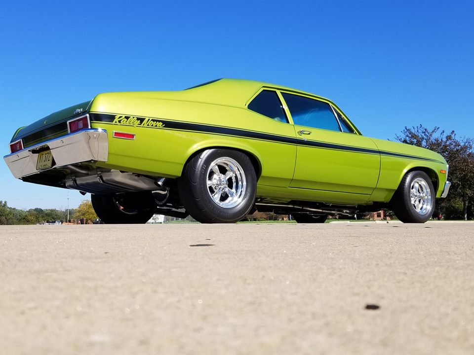 green 1971 chevy rally nova