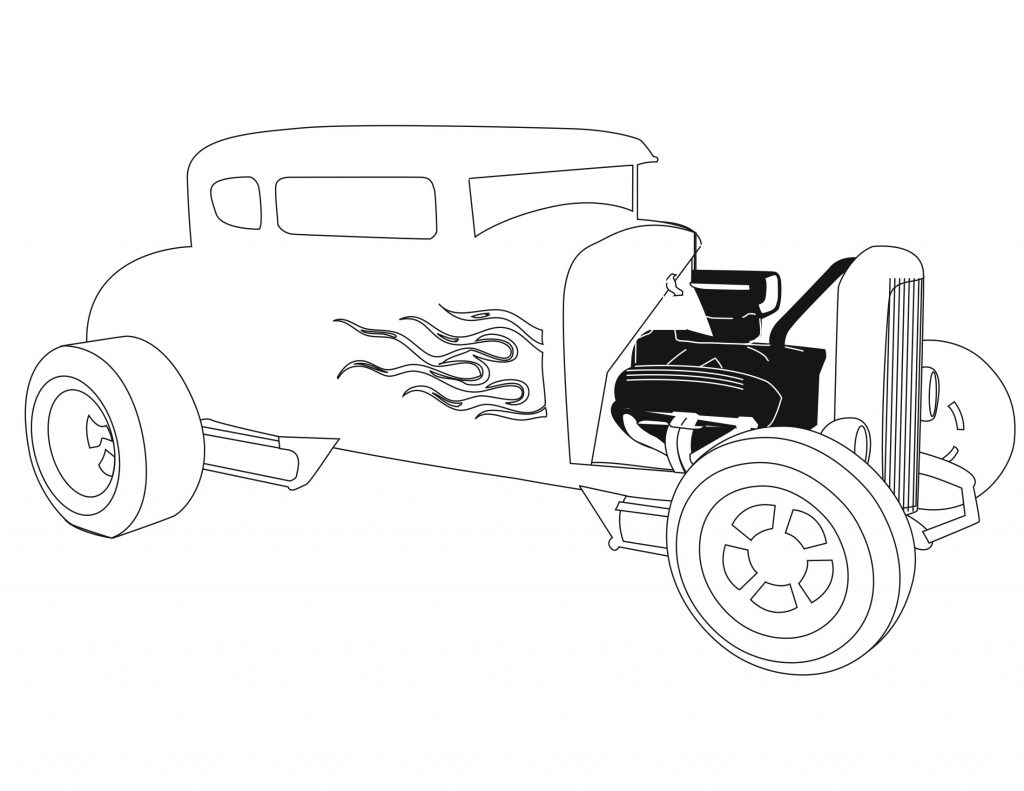 Summit Racing Hot rod coloring page