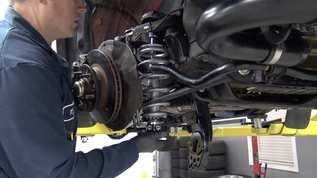 installing a coil over suspension upgrade on a toyota tacoma truck