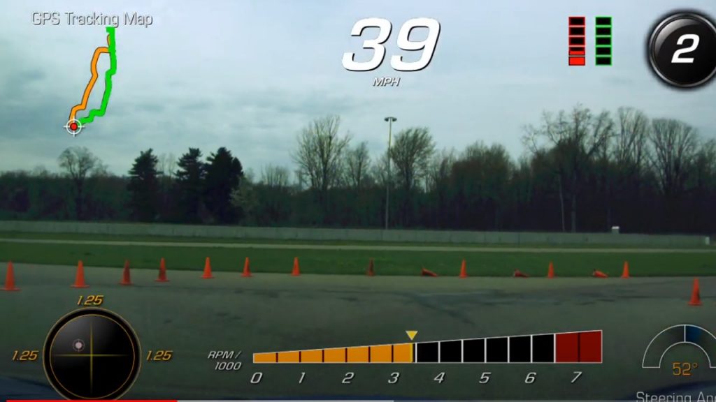 danny pop autocross replay screenshot with telemetry