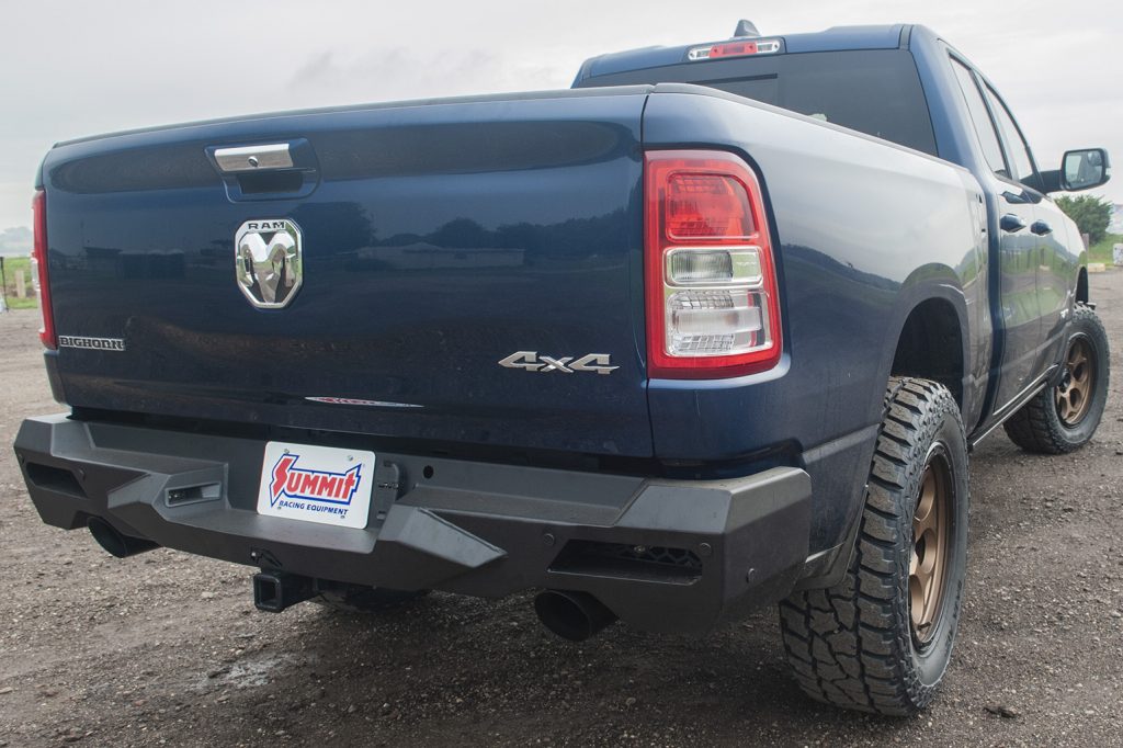 rear tailgate shot of a 2020 ram 1500 big horn