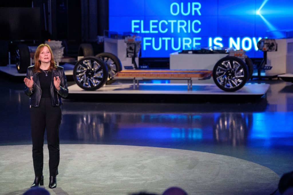 mary barra announces general motors plan to cut tailpipe emissions