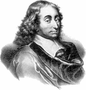drawn caricature of Blaise pascal