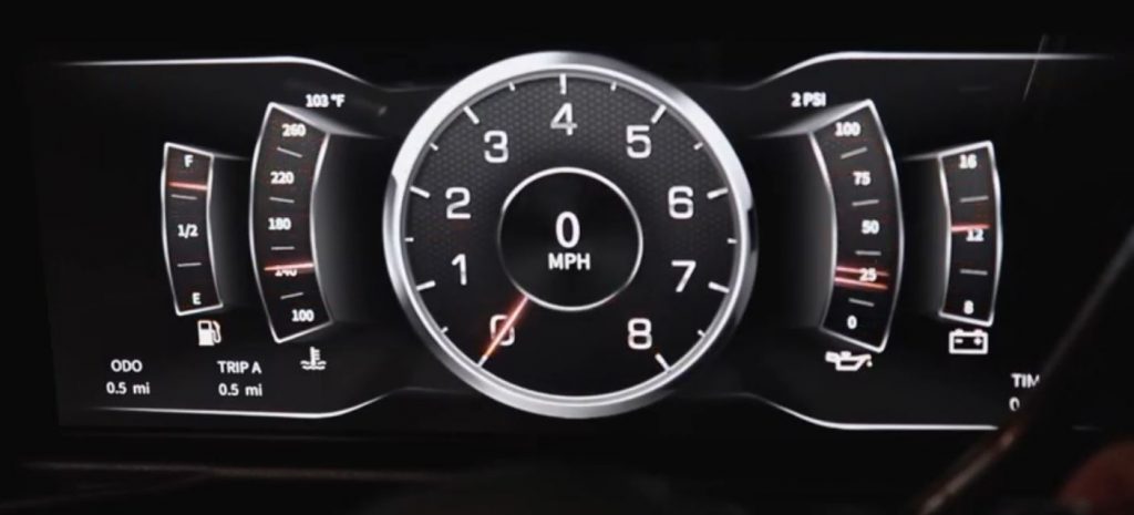 screen display of auto meter invision digital dash display