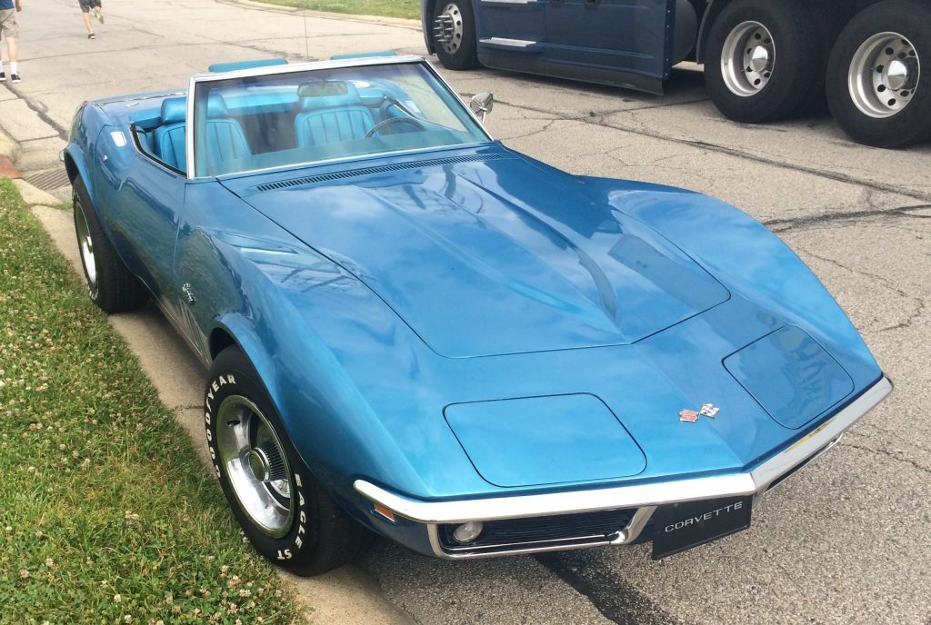 1969 blue corvette stingray convertible