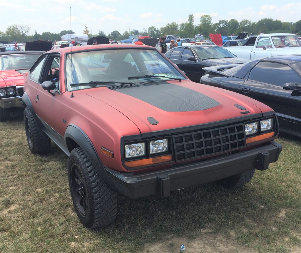 front grille of a 1983 amc sx/4 fastback coupe all wheel drive sport f