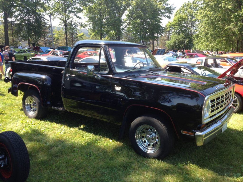 dodge d series pickup truck at outdoor car show