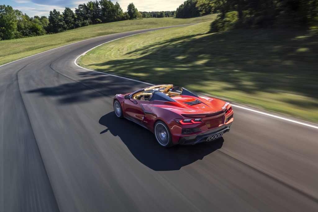 2023 Chevrolet Corvette Z06 on a road course