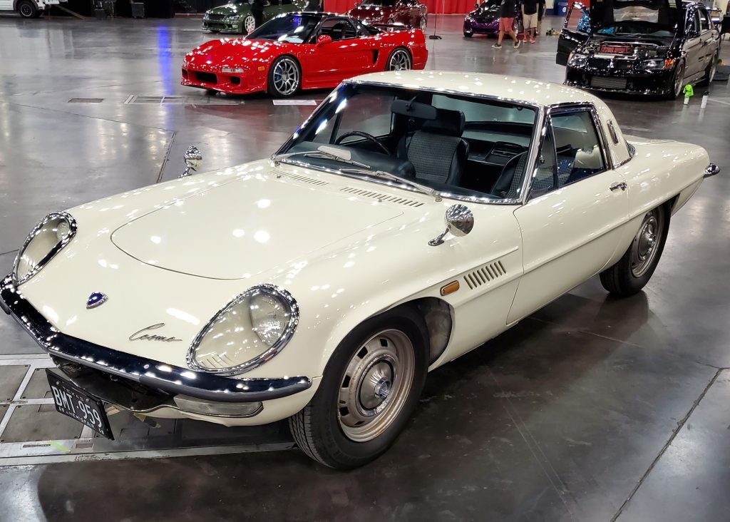 mazda cosmo coupe at vintage japanese car show