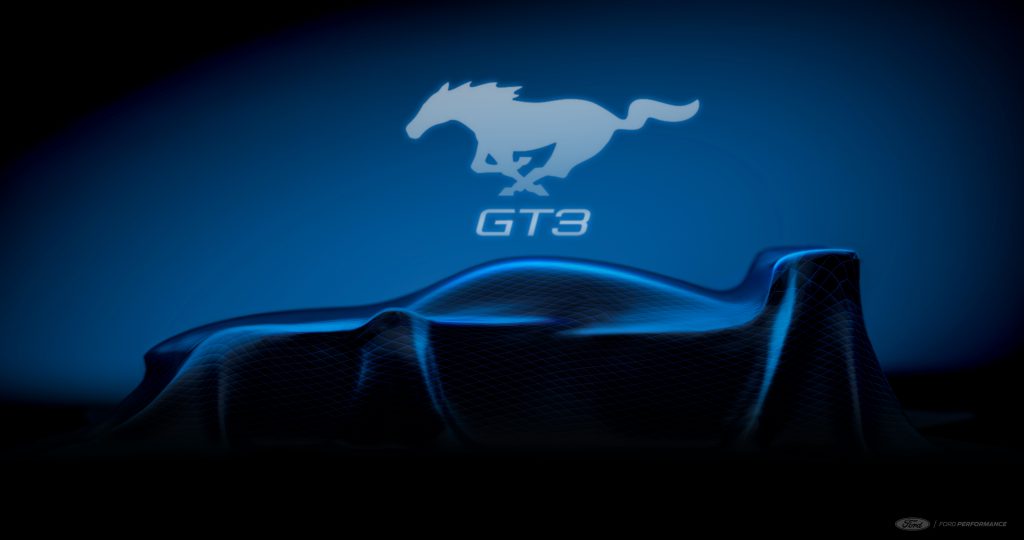 Mustang GT3 Race Car under blanket sheet