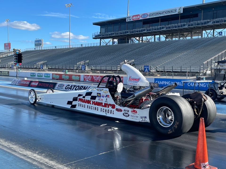 frank halwey's drag racing school dragster stages at flordan winternationals