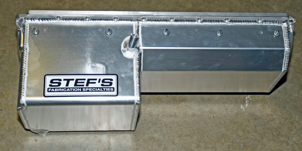 side view of stef's deep sump race engine oil pan