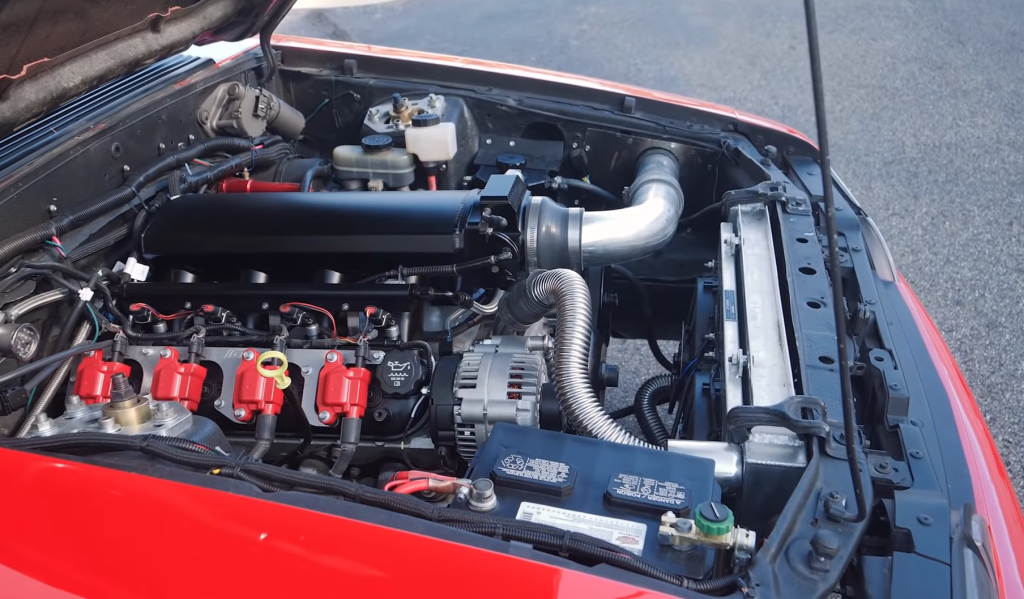 5.3 liter ls engine in a ford mustang foxbody
