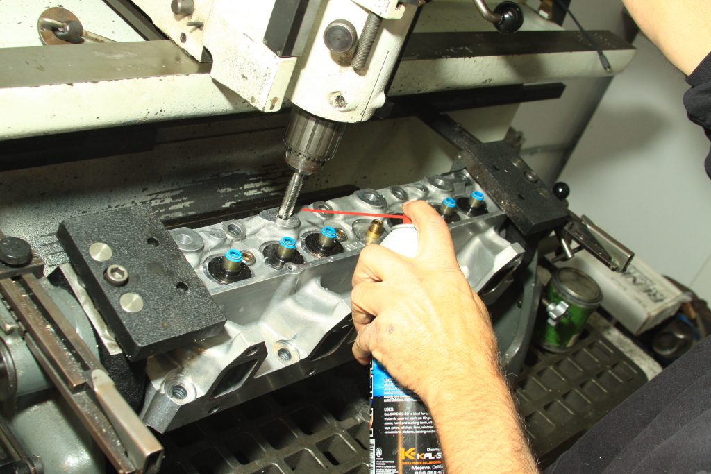 repairing thread on aluminum cylinder head from a broken or damaged bolt thread