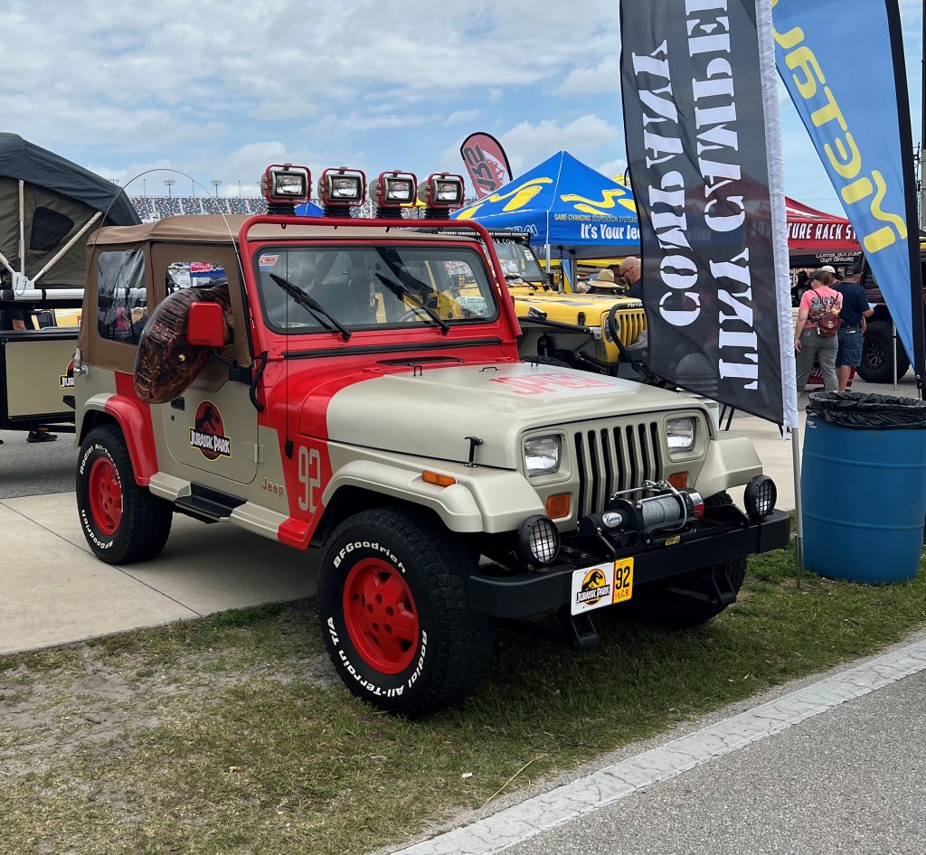 Jurassic park jeep wrangler at daytona jeep beach week