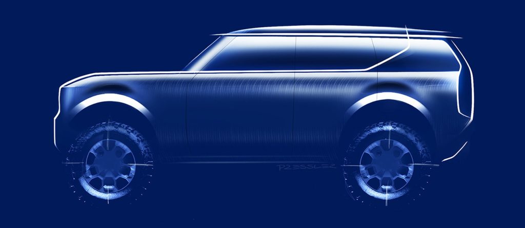 digital rendering of new scout ev electric suv