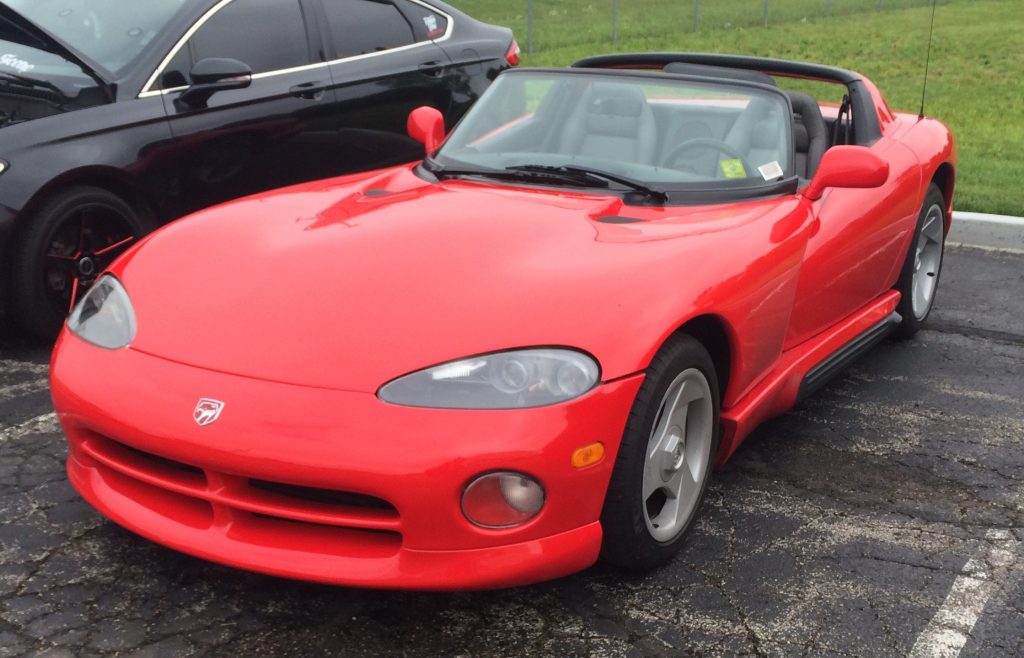 red dodge viper rt 10 at exotic car show