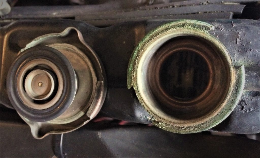 looking into an old radiator