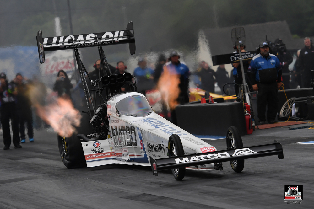 antron brown's top fuel dragster at 2022 nhra new england nationals