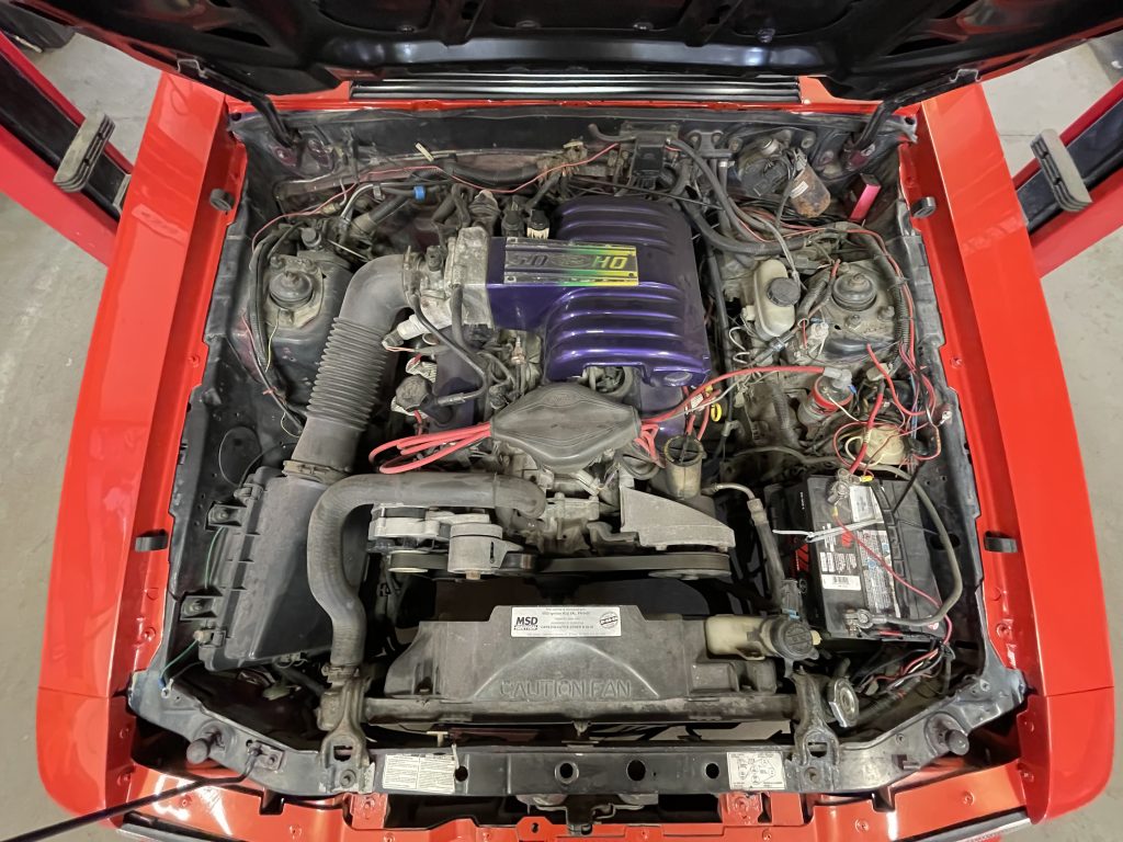 ford mustang fox body 5.0 liter engine bay