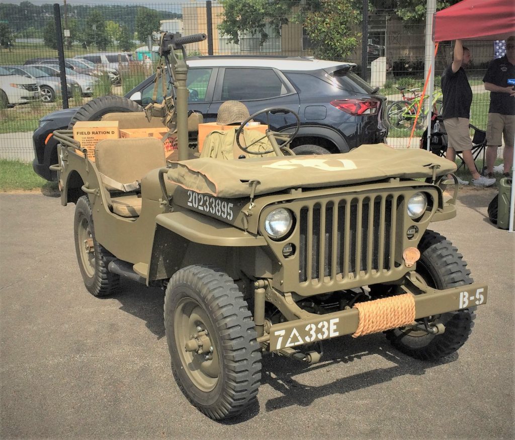 willys mb army jeep at vintage military vehicle and aircraft show