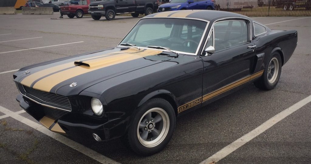 ford mustang shelby hertz rental car gt 350h edition at a classic car show