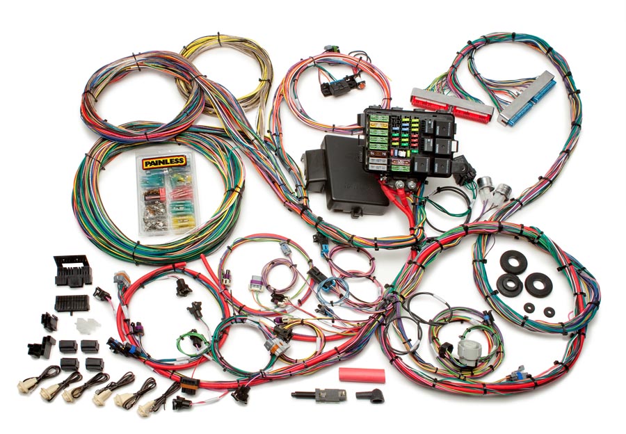 Painless Performance Wiring harness on white background