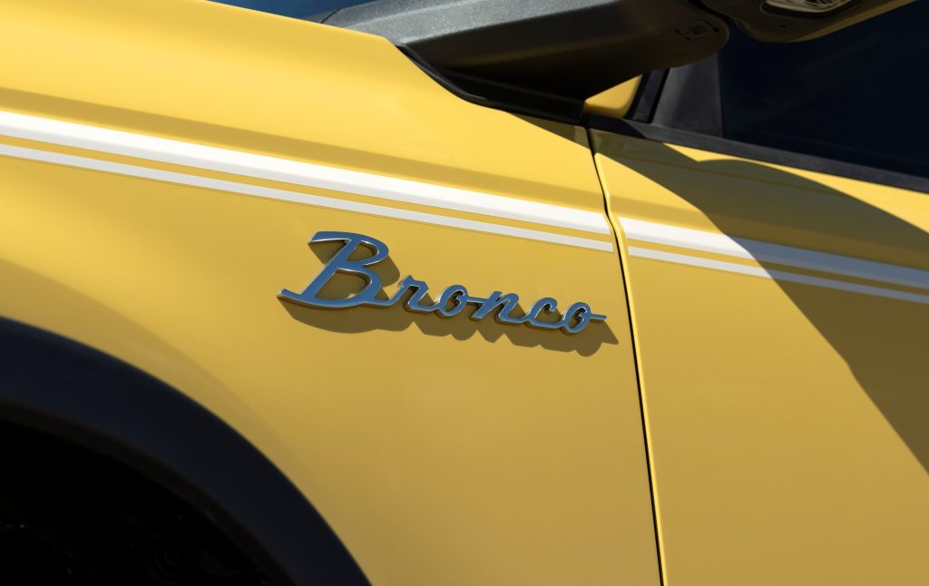 2023 Bronco Heritage Limited Edition fender emblem