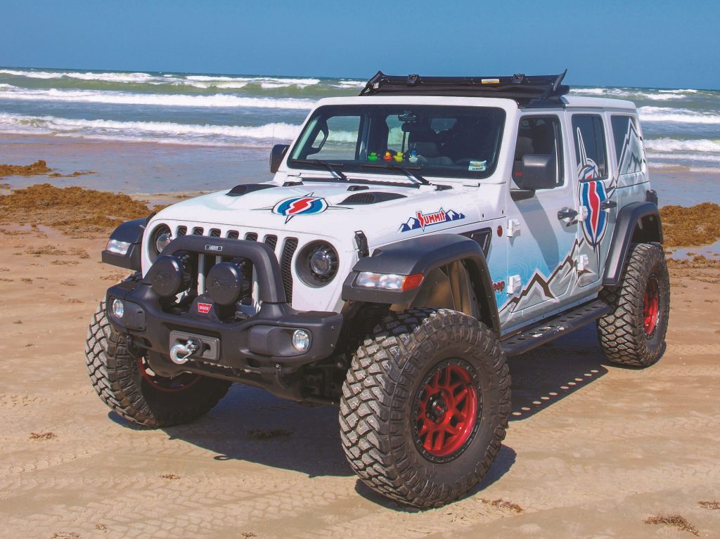 jeep wrangler jl on daytona beach florida in front of ocean