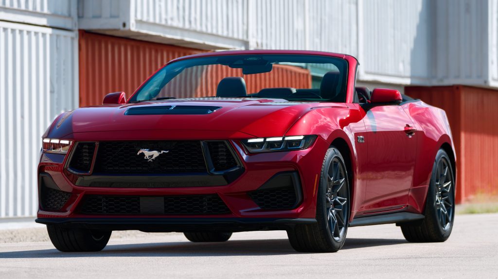 red 2024 Mustang gt convertible