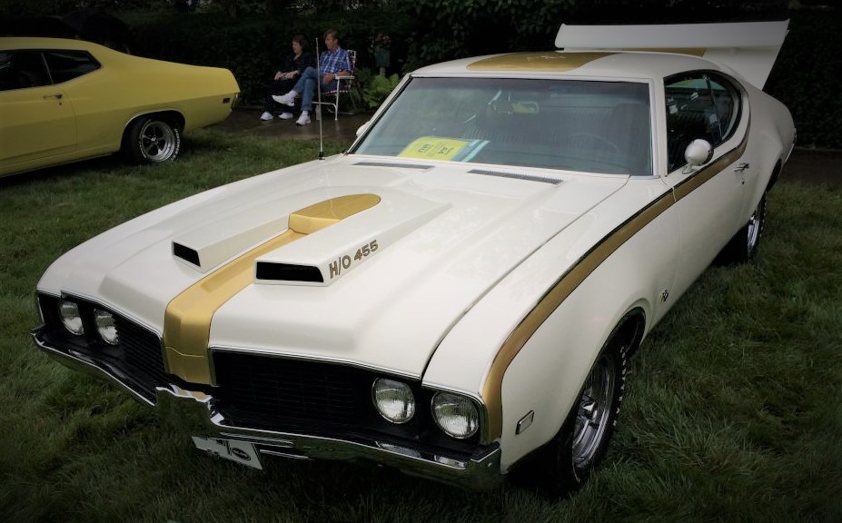 a 1969 hurst Oldsmobile h/o 455 parked at the Cincinnati concours d elegance in 2018