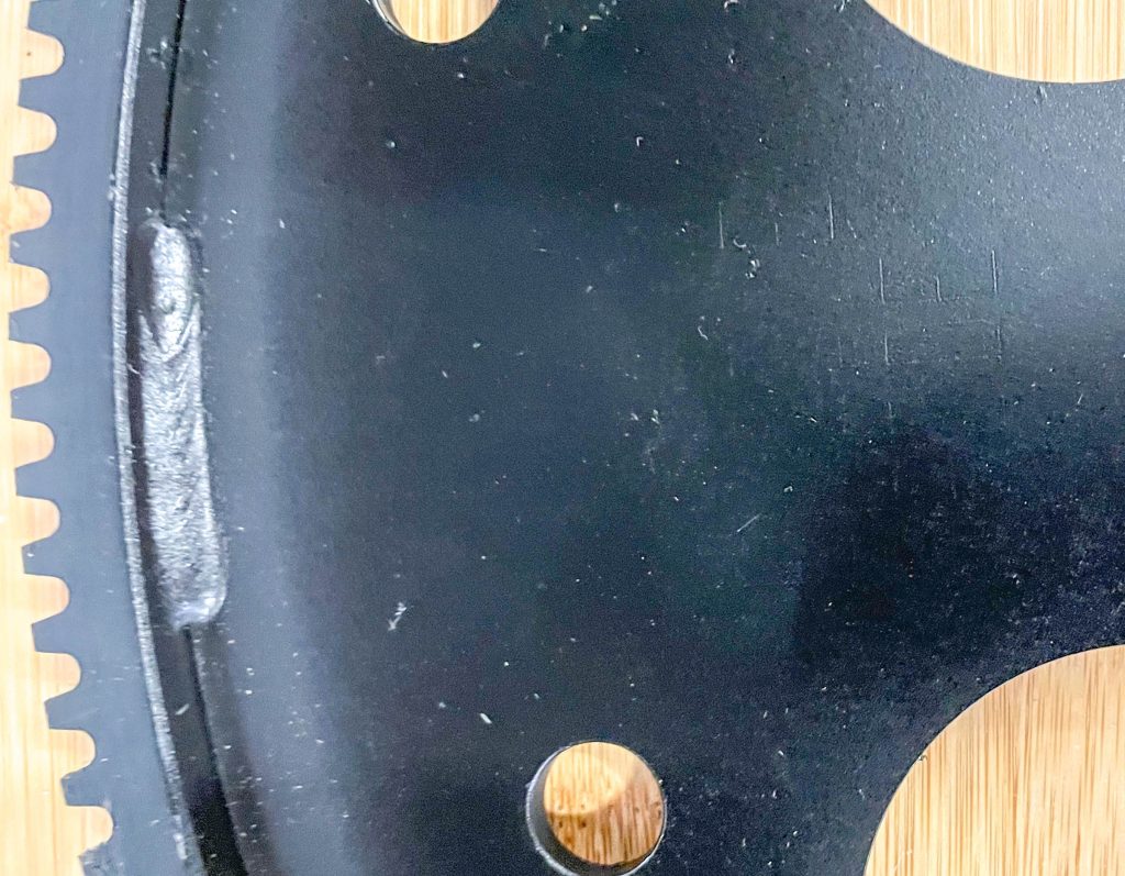 detail shot of weld on ati sfi spec flexplate