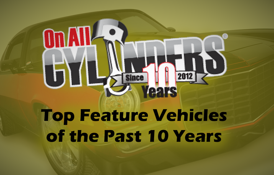OnAllCylinders 10th Anniversary featured vehicle graphic